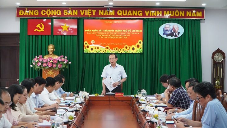 75142a0d5854e00ab945-17296706284261180842981 Bí thư Thành ủy TP.HCM: Xây dựng văn kiện đại hội phải “gói” được ý Đảng, lòng dân - Ảnh 1.