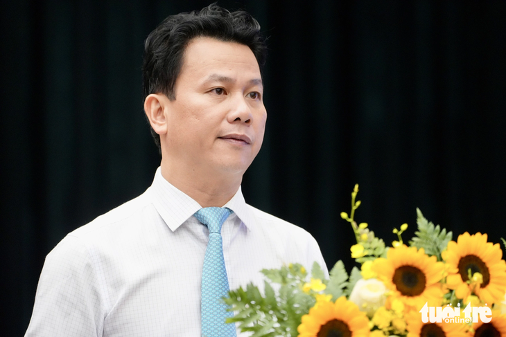 Sở Tài nguyên và Môi trường TP.HCM kỷ niệm 20 năm thành lập - Ảnh 3. Ông Đặng Quốc Khánh - bộ trưởng Bộ Tài nguyên và Môi trường - phát biểu tại lễ kỷ niệm - Ảnh: HỮU HẠNH