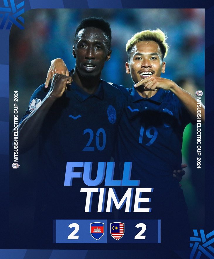 campuchia-malaysia-asean-cup-2024-17336621905241457922470 Campuchia cầm hòa Malaysia trận ra quân ASEAN Cup 2024 - Ảnh 1.