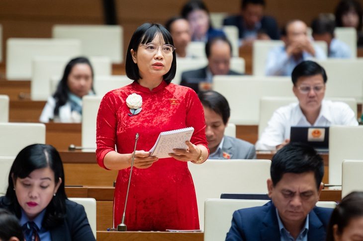 Đại biểu Nguyễn Thị Việt Nga (Hải Dương) phát biểu tại hội trường Quốc hội ngày 20-11 - Ảnh: GIA HÂN Đại biểu Nguyễn Thị Việt Nga (Hải Dương) phát biểu tại hội trường Quốc hội chiều 20-11 - Ảnh: GIA HÂN